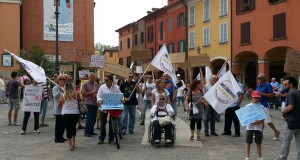 Un'altra immagine della manifestazione di oggi.