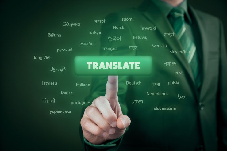 Opzione 'translate' su sfondo verde