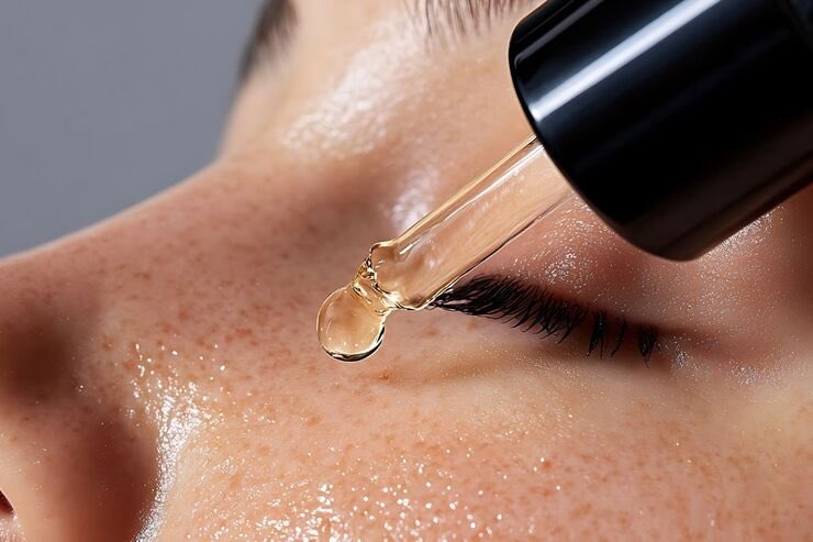 Applicare olio sul viso