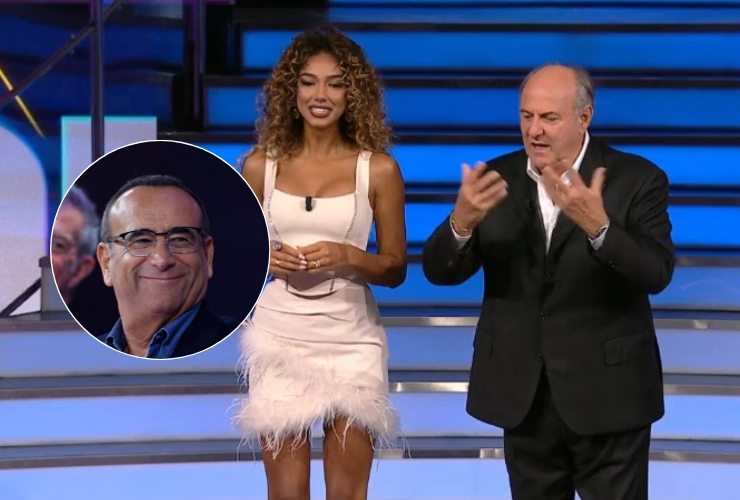 Gerry Scotti, Samira Lui e Carlo Conti