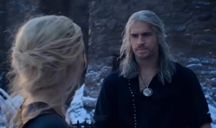 Geralt e Ciri in una scena tratta dalla quarta stagione di The Witcher