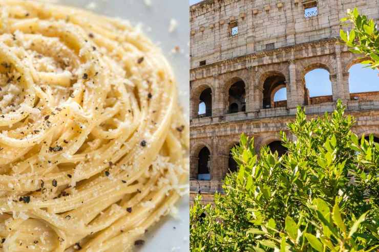 Cacio e pepe e Colosseo