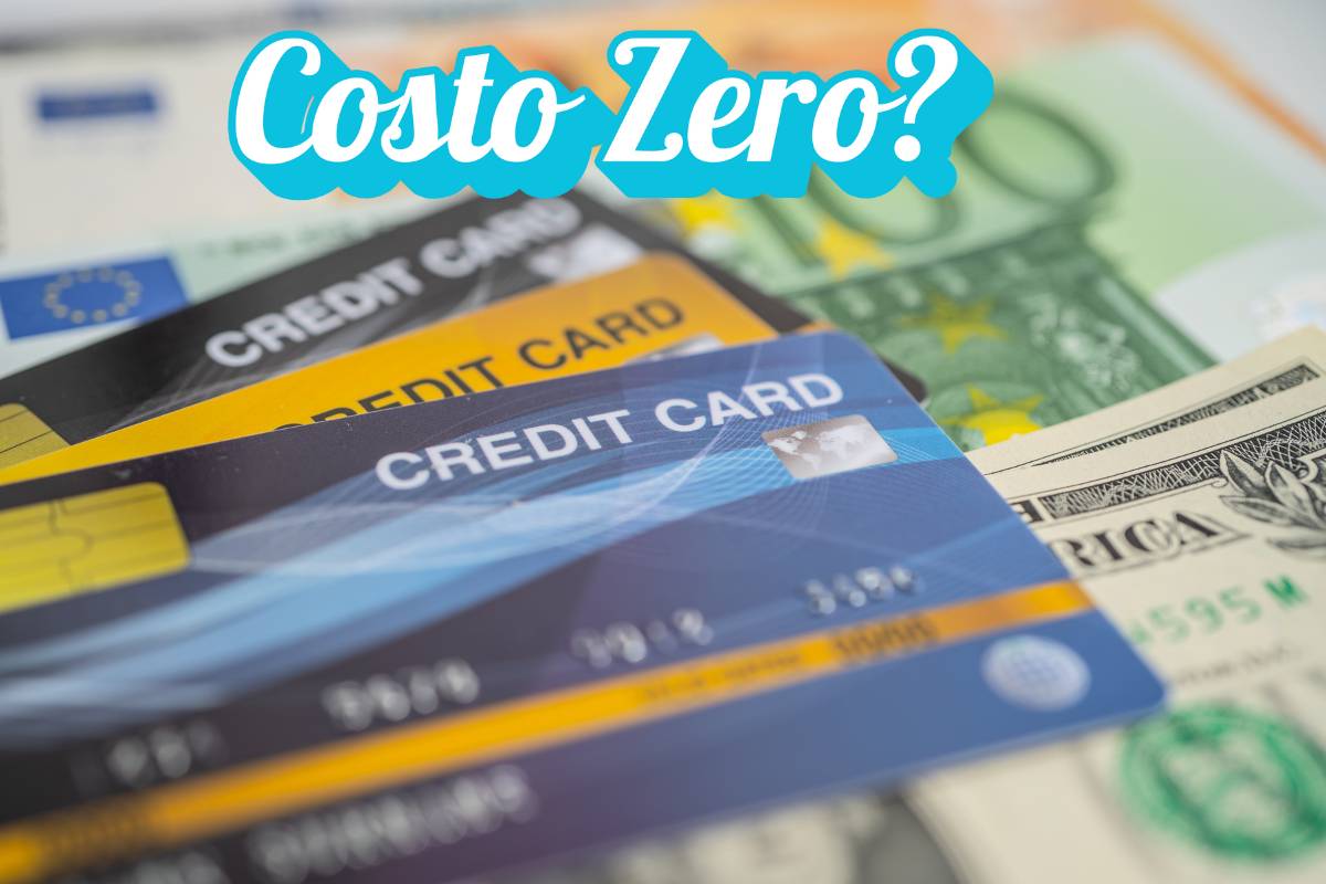 carte di credito e scritta costo zero?
