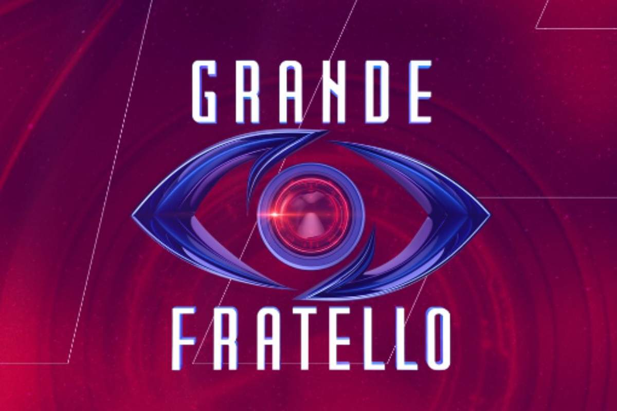 Logo del Grande Fratello su sfondo viola e fucsia
